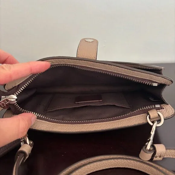 Coach Colorblock Taupe Grey (Stone) Melon Multi Pop Up Messenger Crossbody - Picture 10 of 16